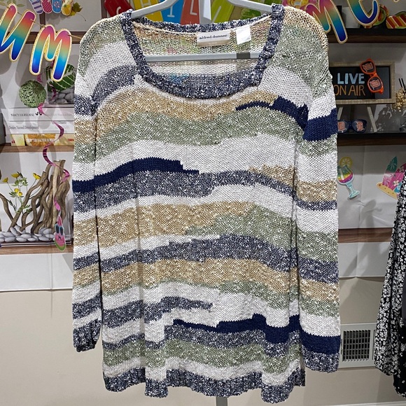 Alfred Dunner Multicolor Striped Sweater size 3 X. Ptp is 28 - Picture 1 of 4
